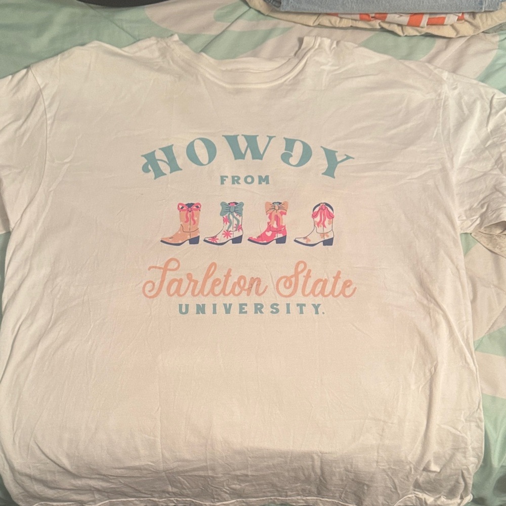 Comfort Colors White Tee with Multicolor Print